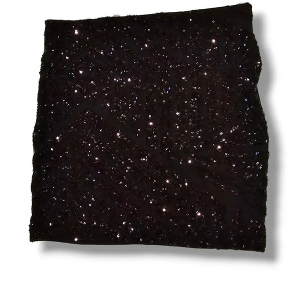 Foreign Exchange women's black sequin bodycon Mini shirt - small - Picture 1 of 7